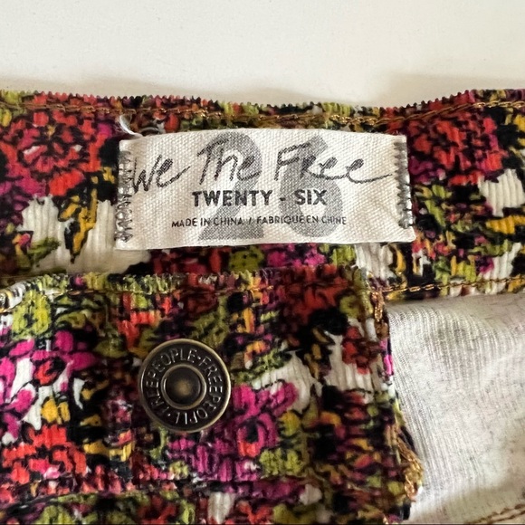 We the Free X Free People Sun Chaser Printed Cord Pants Size 26 - Picture 7 of 9